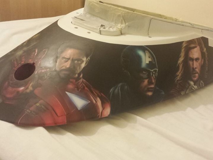  Airbrushed Painting of Avengers on a Jet Ski